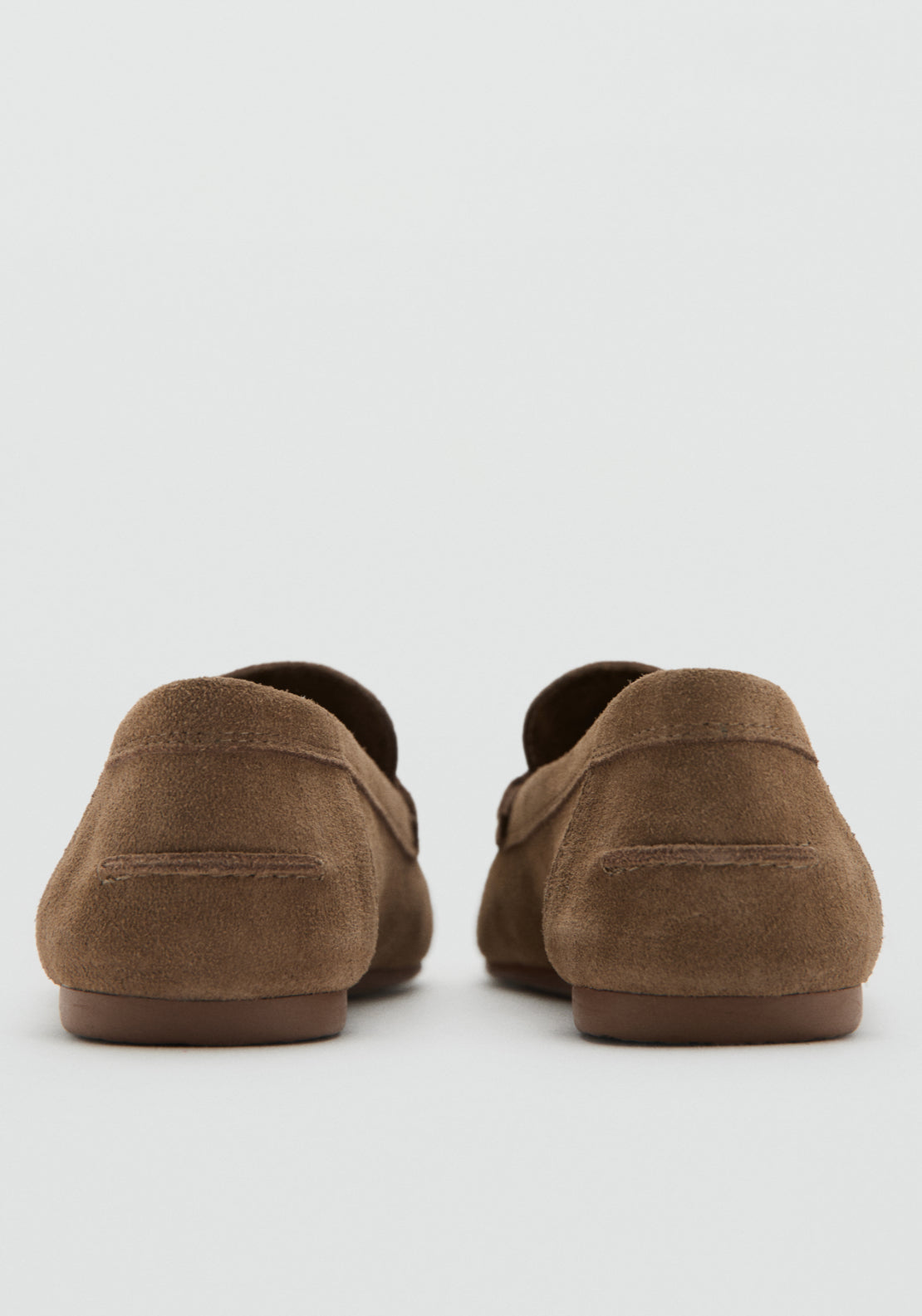 Suede Penny Loafers - Brown