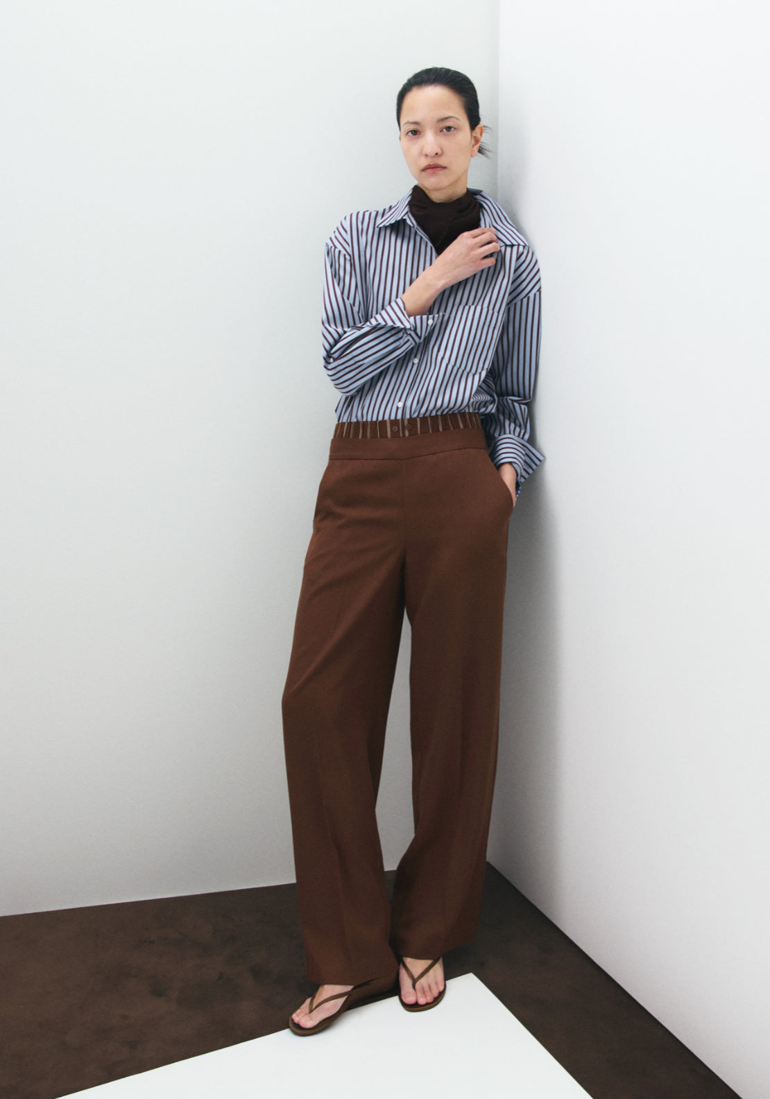 Cotton Striped Shirt - Blue