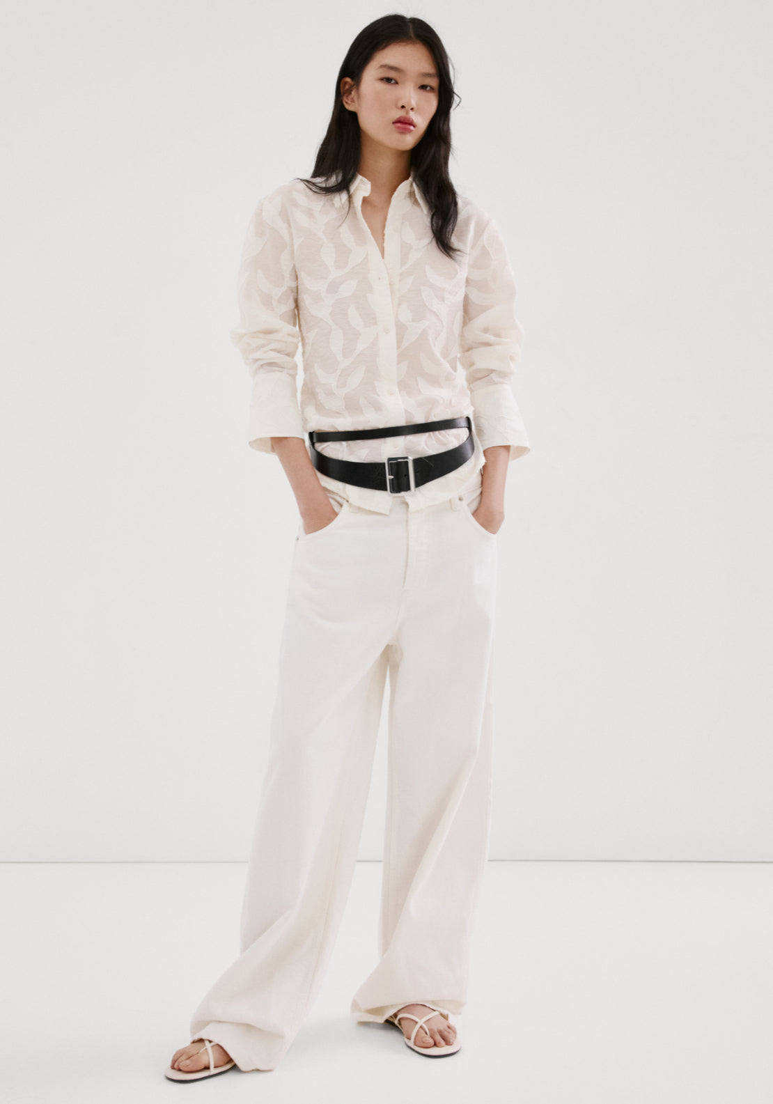 Embroidery Floral Blouse - White