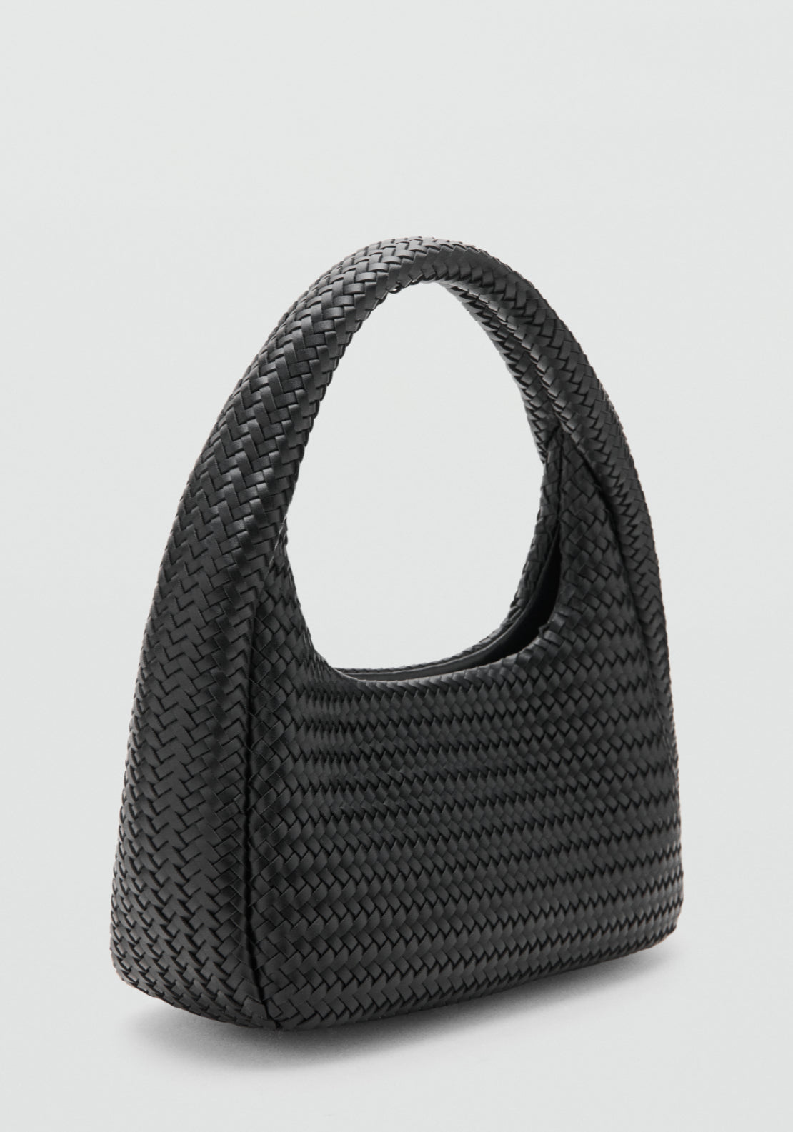 Braided Shoulder Bag - Black