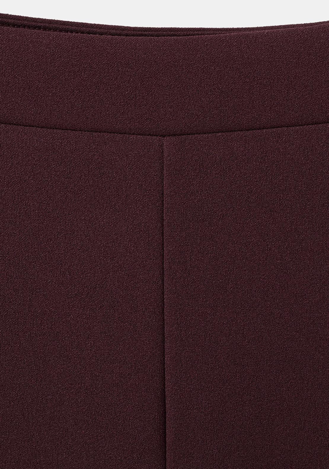 Straight Leg Trousers - Burgundy