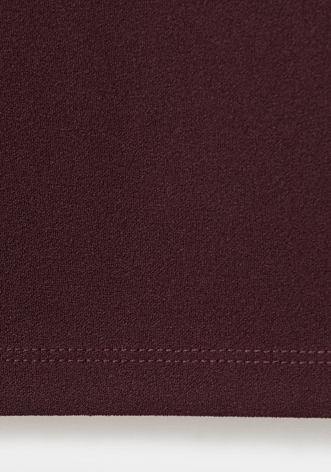 Straight Leg Trousers - Burgundy