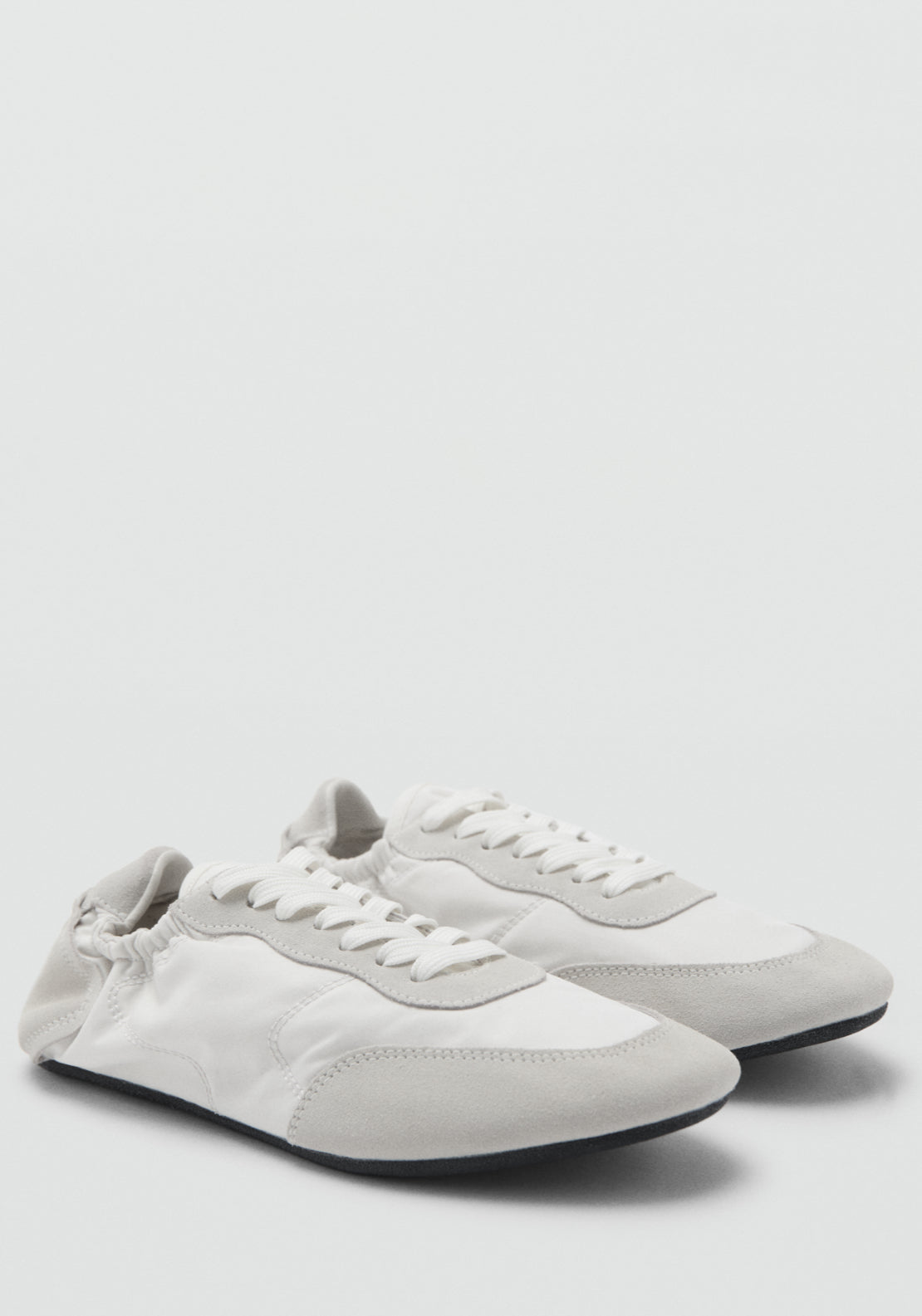 Lace Up Leather Sneakers - White