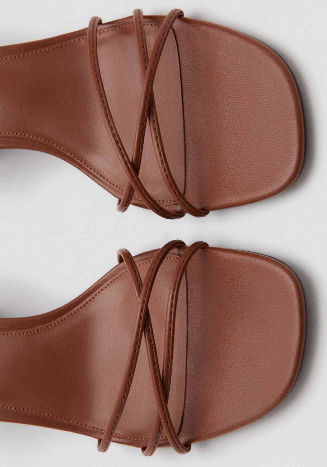Heeled Sandals With Straps - Brown