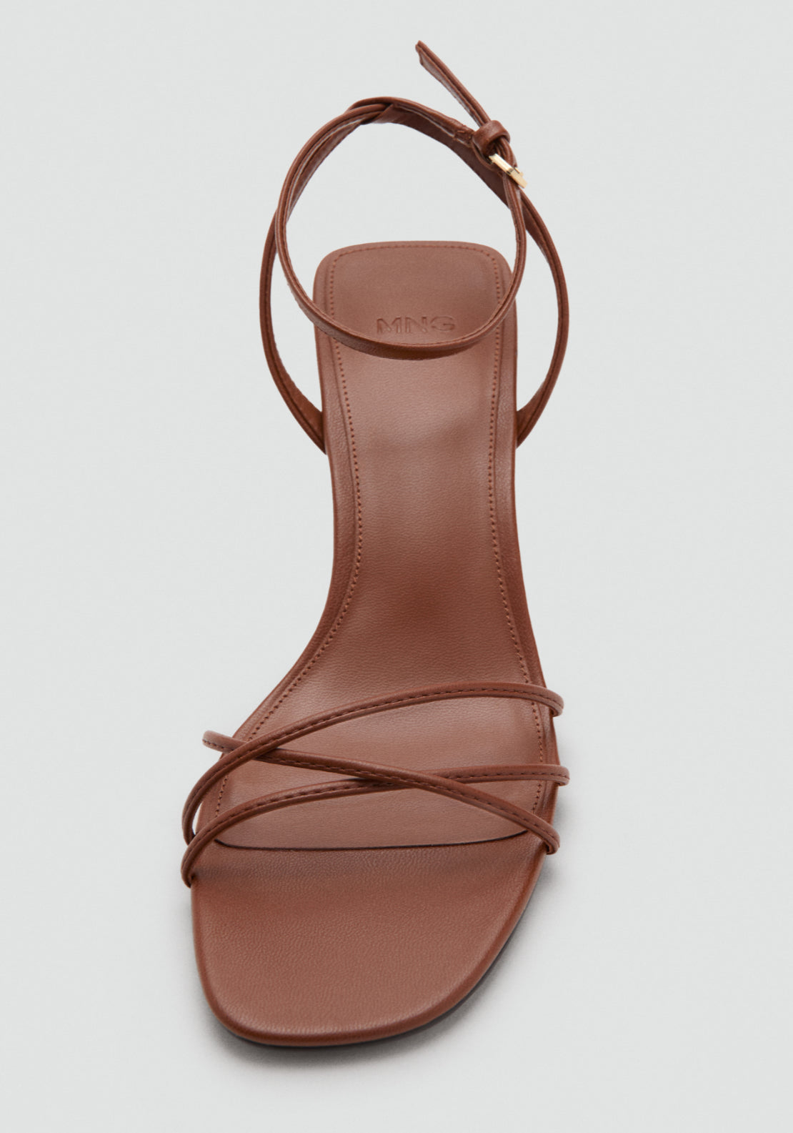 Heeled Sandals With Straps - Brown