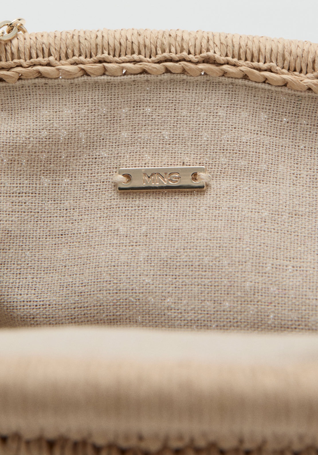 Natural Fiber Clutch Bag - Brown