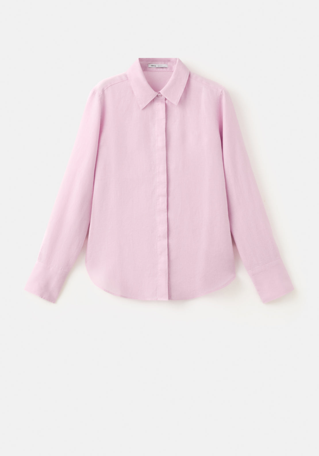 Straight Linen Shirt - Pink