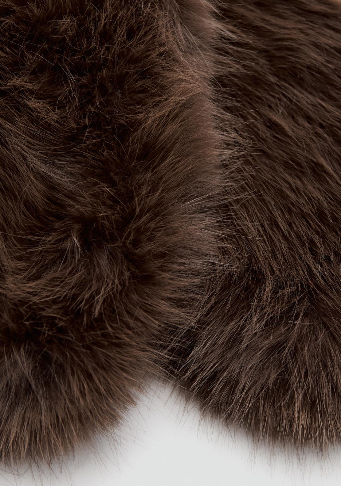 Faux Fur Scarf - Brown