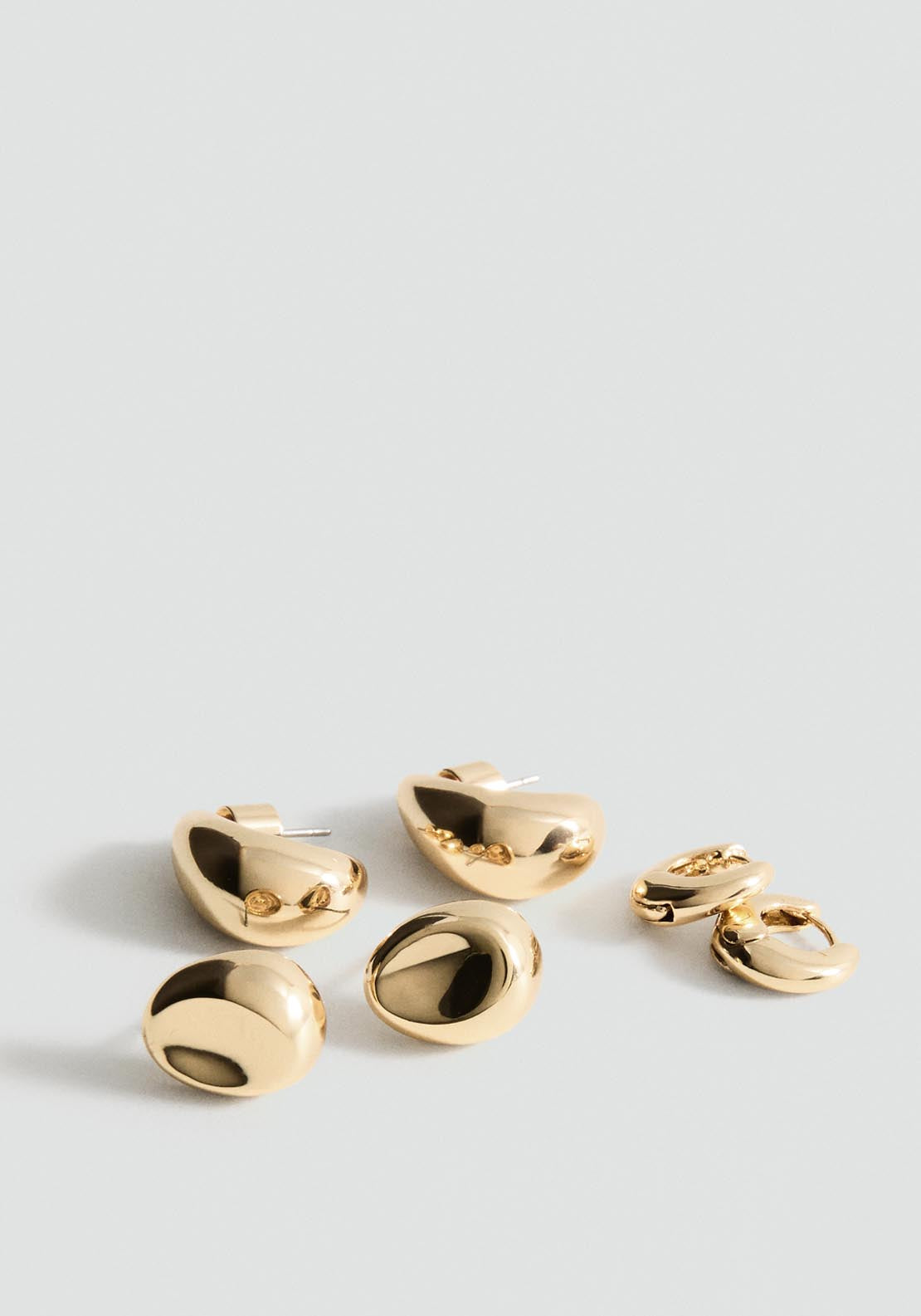 Mango Combined Small Earring Set - Gold 2 Shaws Department Stores