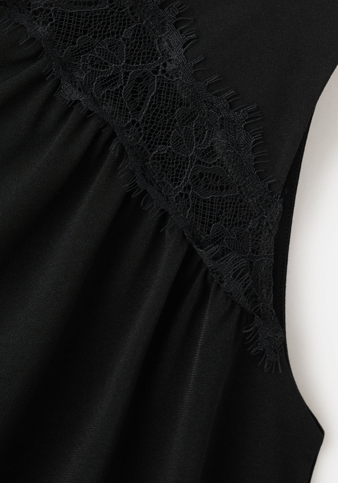 Ruched Fitted Top - Black