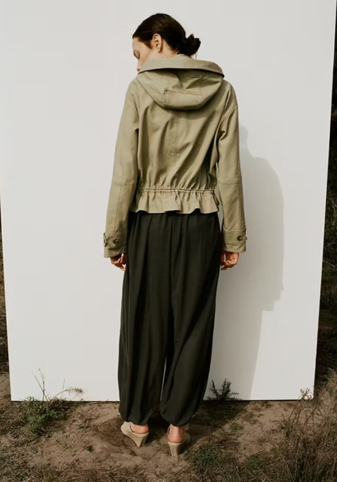 Mango Mid Rise Harem Pants - Green 2 Shaws Department Stores
