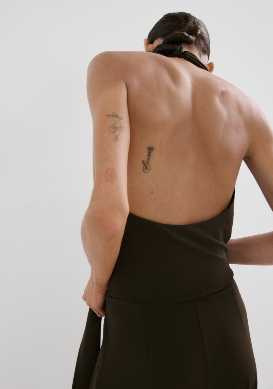 Bow Wrap Jumpsuit - Brown