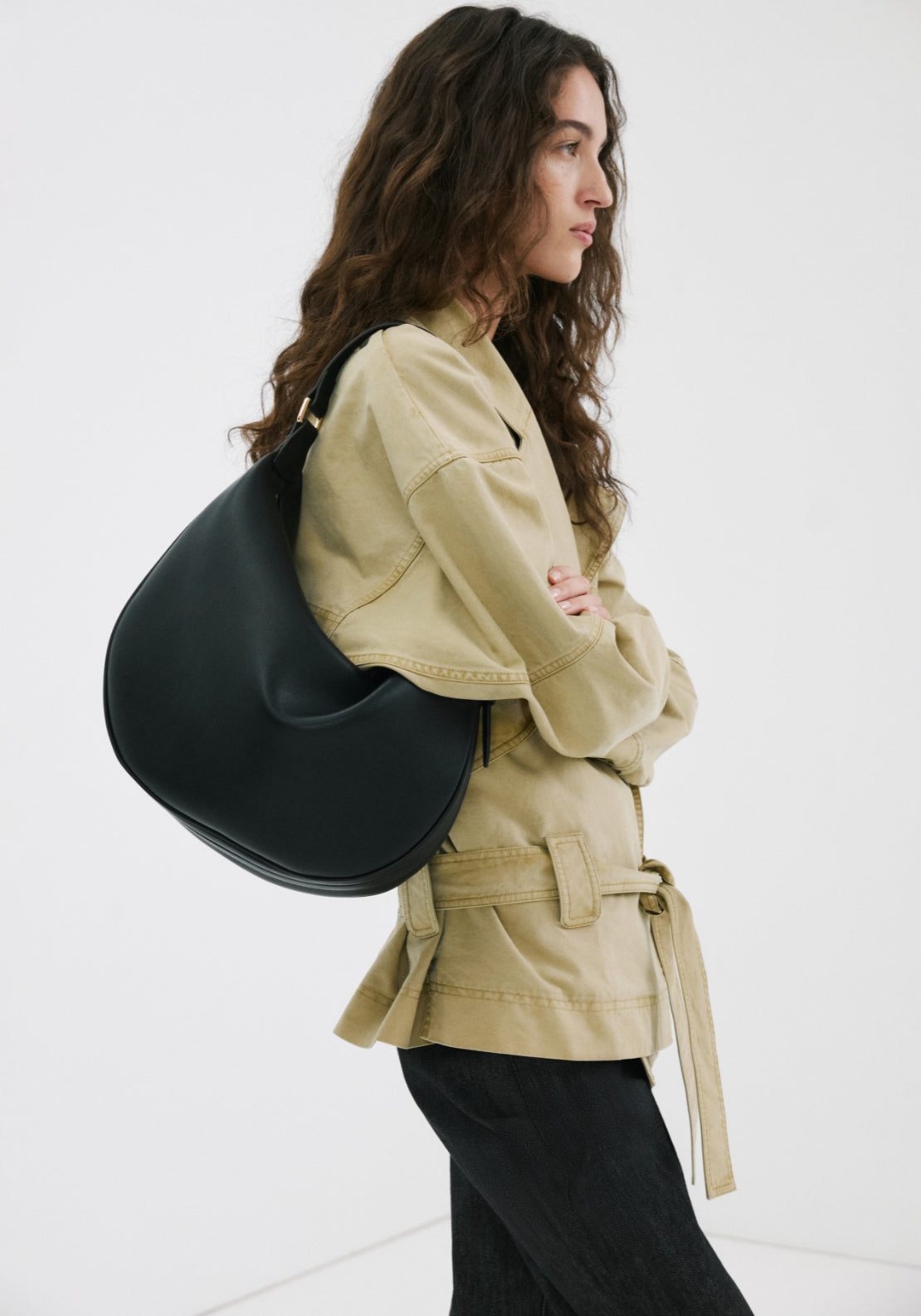 Mango Oval Adjustable Shoulder Bag - Black 6 Shaws Department Stores