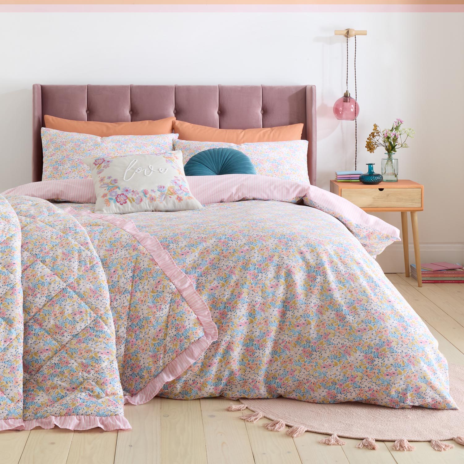 The Home Collection Posy Floral Duvet Cover Set 6 Shaws Department Stores
