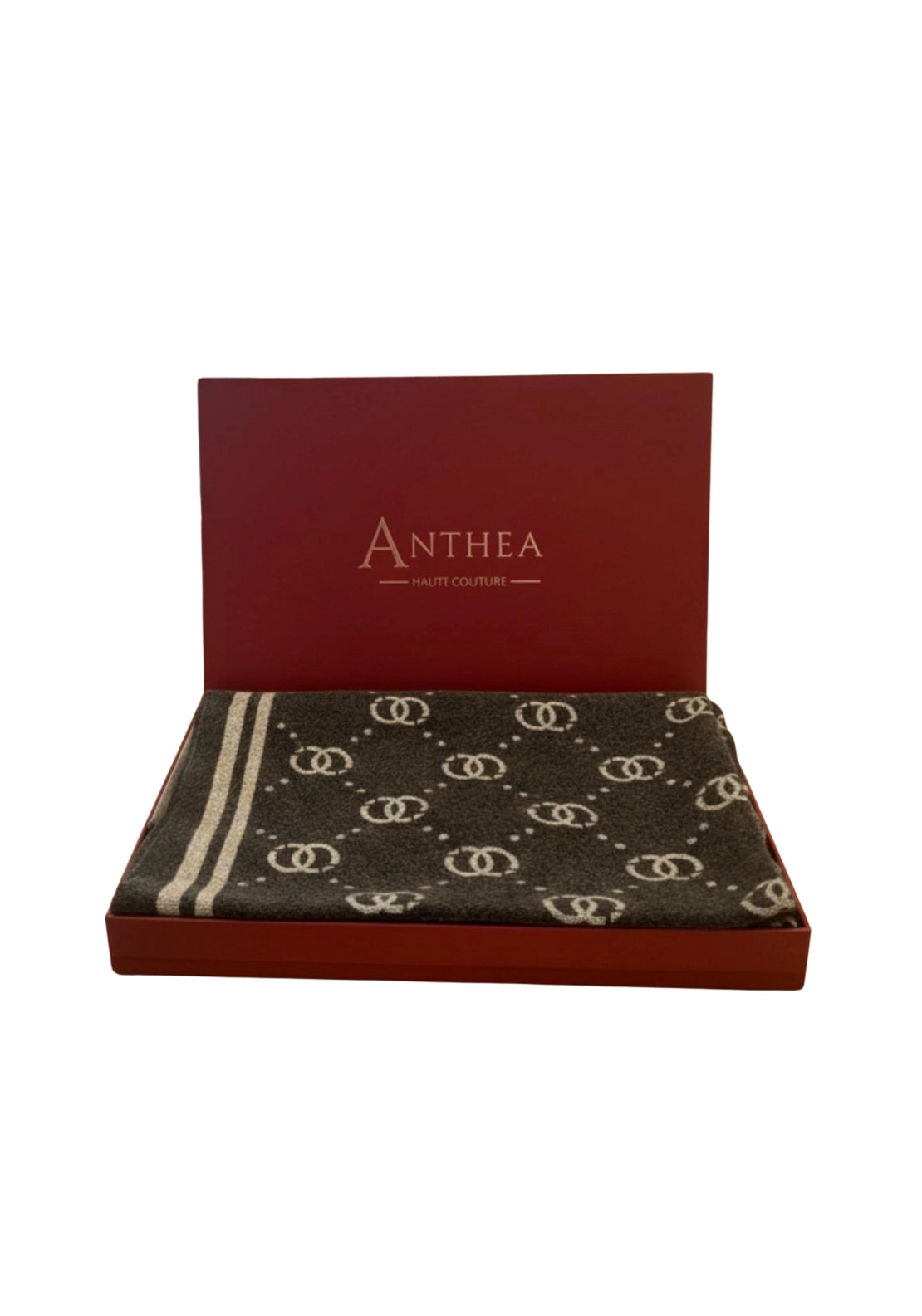 Anthea Geometric Print Boxed Scarf - Black W White Print 1 Shaws Department Stores