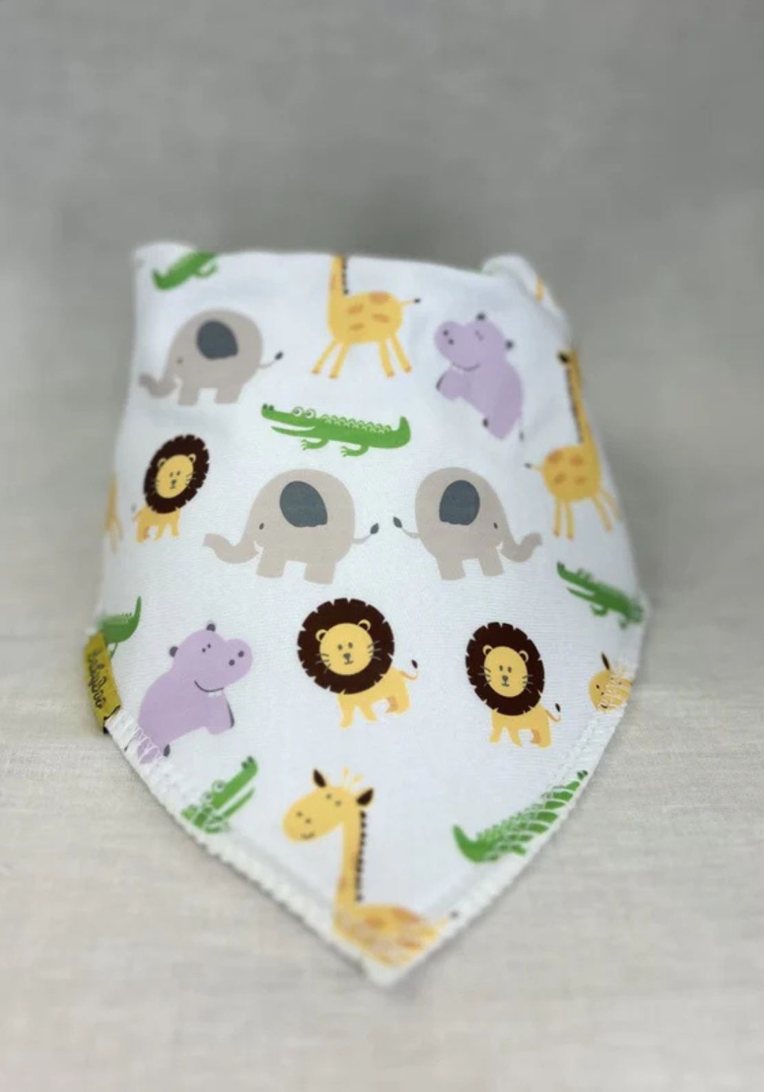 Babyboo In The Jungle Organic Cotton DribbleBoo Bandana Bib - White 2 Shaws Department Stores