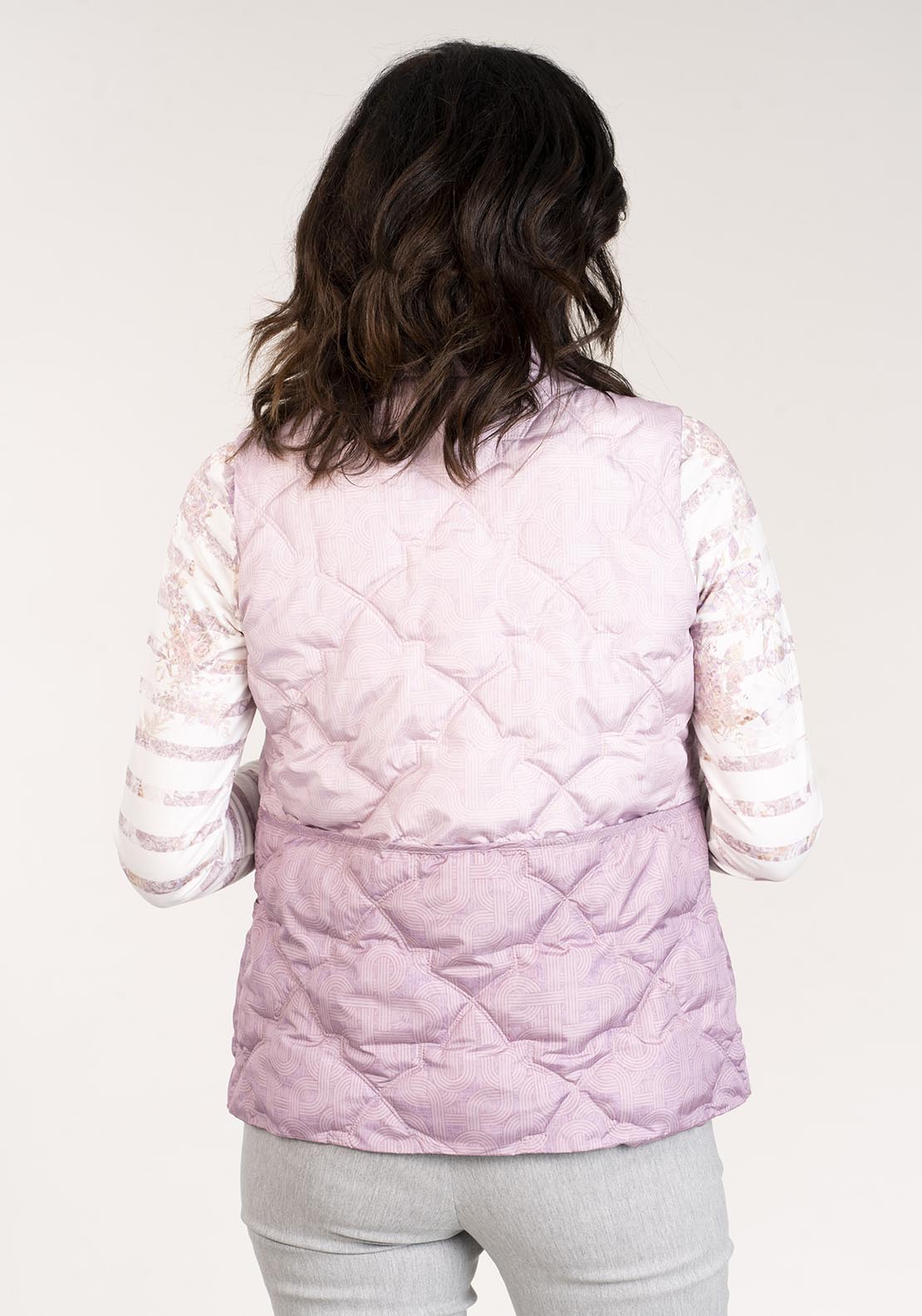 Tea Lane Short Printed Gilet - Lilac 6 Shaws Department Stores