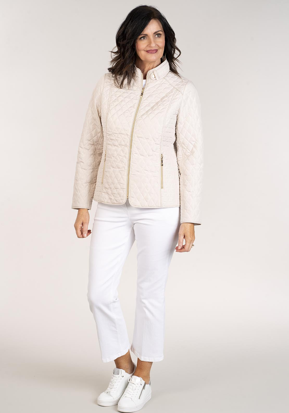Tea Lane Plain Short Jacket - Cream 4 Shaws Department Stores