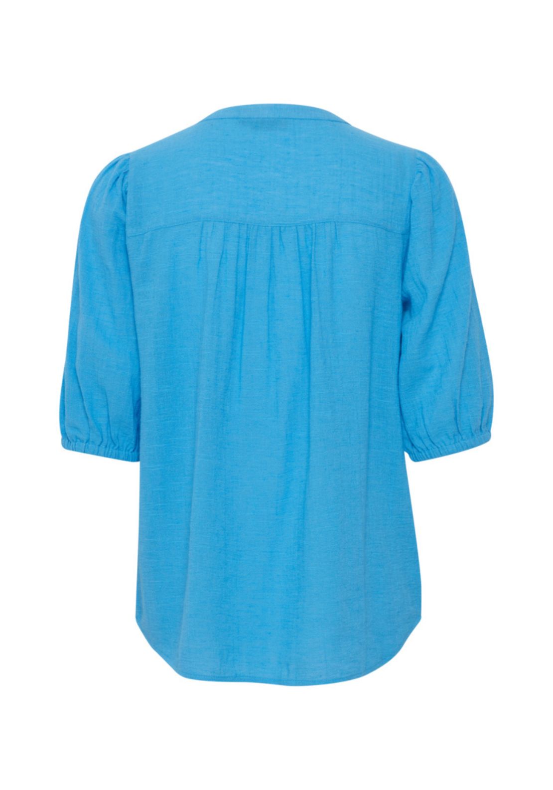Fransa Graphic Print Short Sleeve Top - Blue 2 Shaws Department Stores