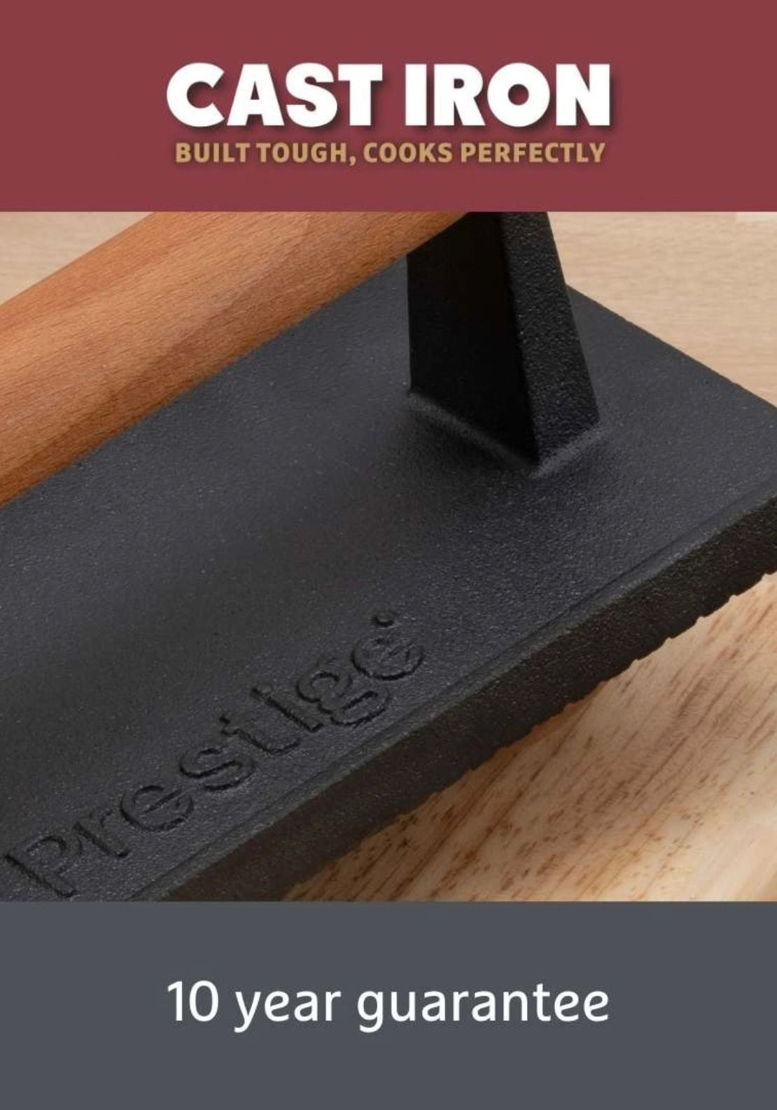 Cast Iron Grill Press - Black