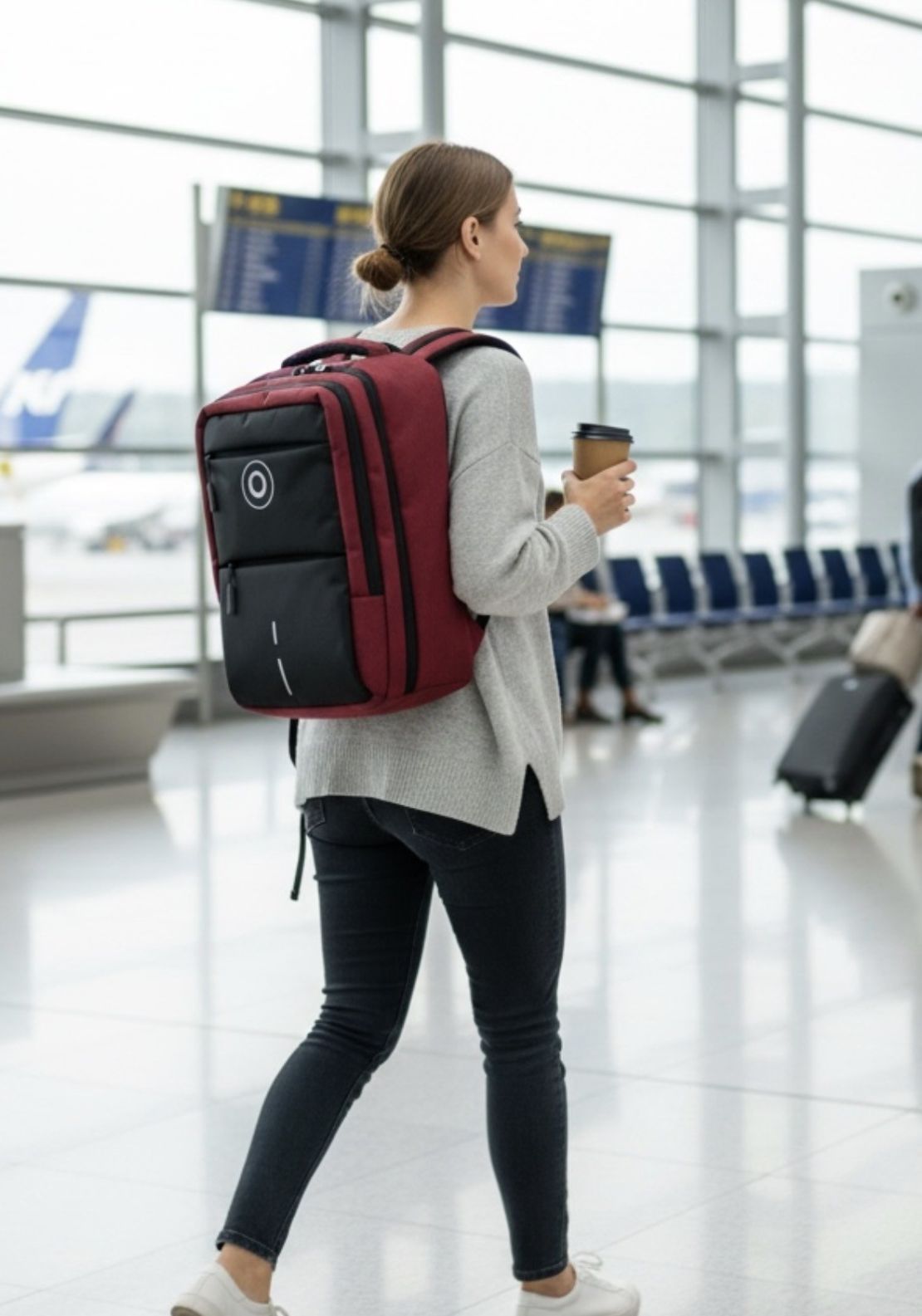 Shaws Underseat Cabin Backpack - Wine 2 Shaws Department Stores
