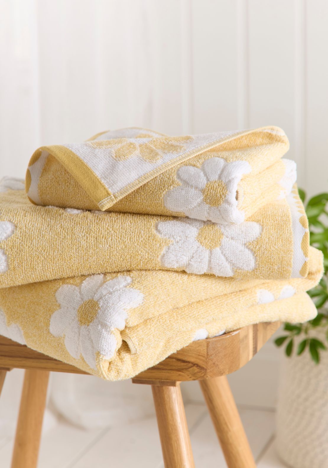 The Home Collection Daisy Towel - Yellow 1 Shaws Department Stores