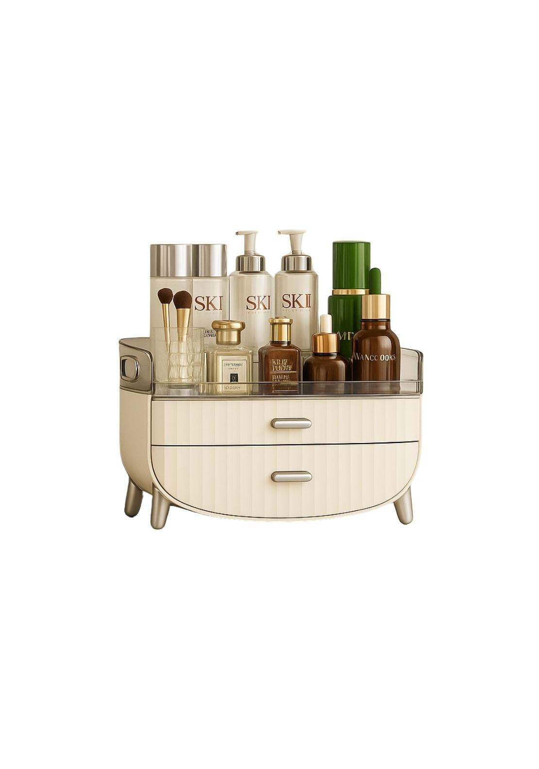 The Home Collection Cosmetic Storage Box - Cream 1 Shaws Department Stores