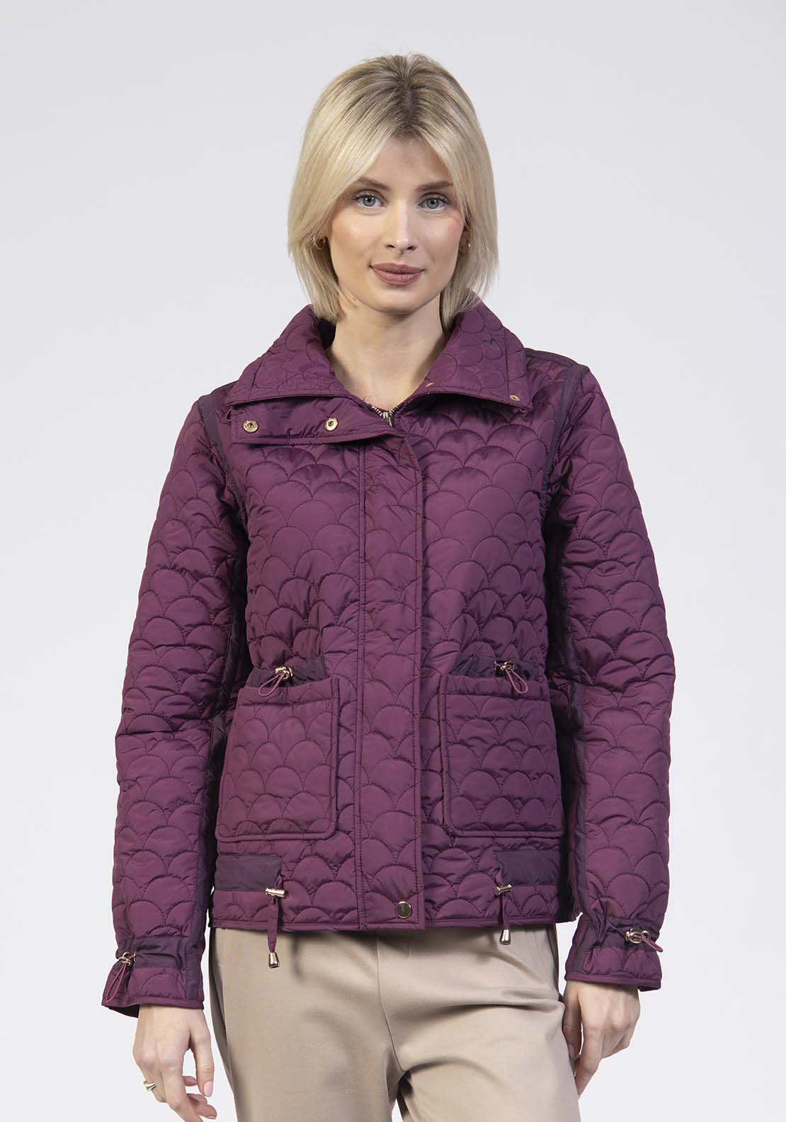 Tea Lane Short Quilted Padded Jacket - Mulberry 1 Shaws Department Stores