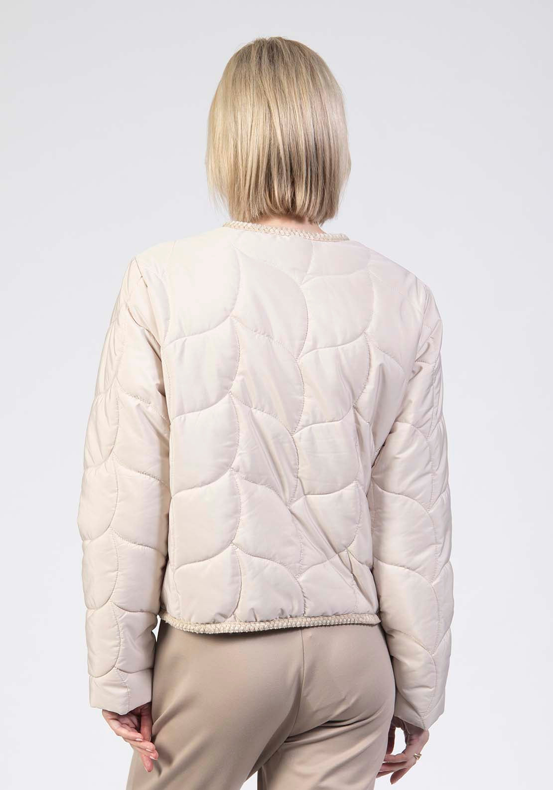 Quilted Short Jacket - Cream