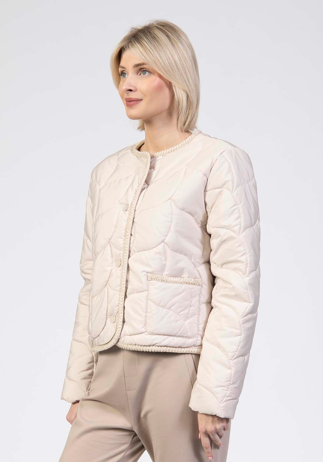 Quilted Short Jacket - Cream
