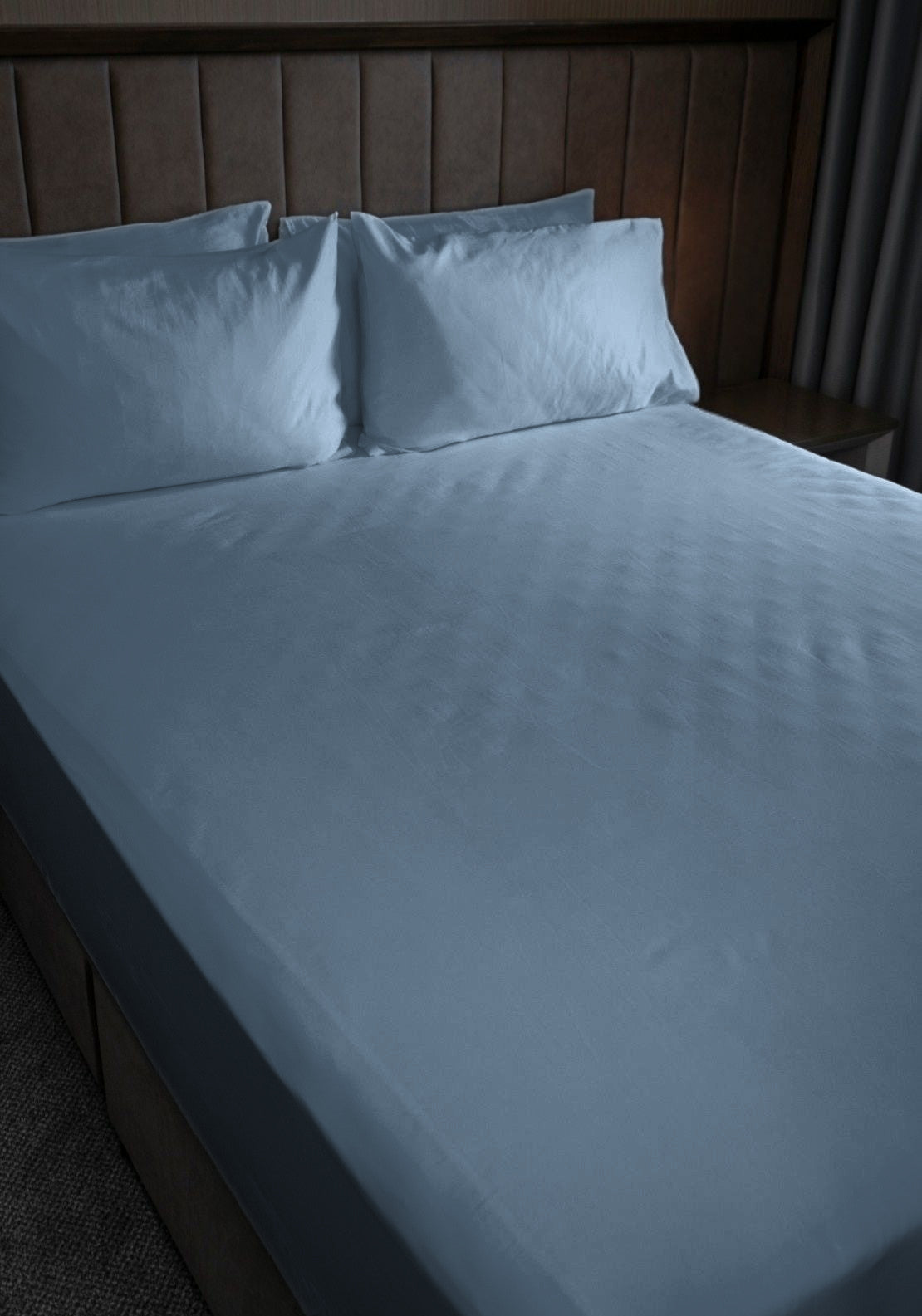The Home Collection 300 TC Deep Fitted Sheet 35cm - Blue 4 Shaws Department Stores