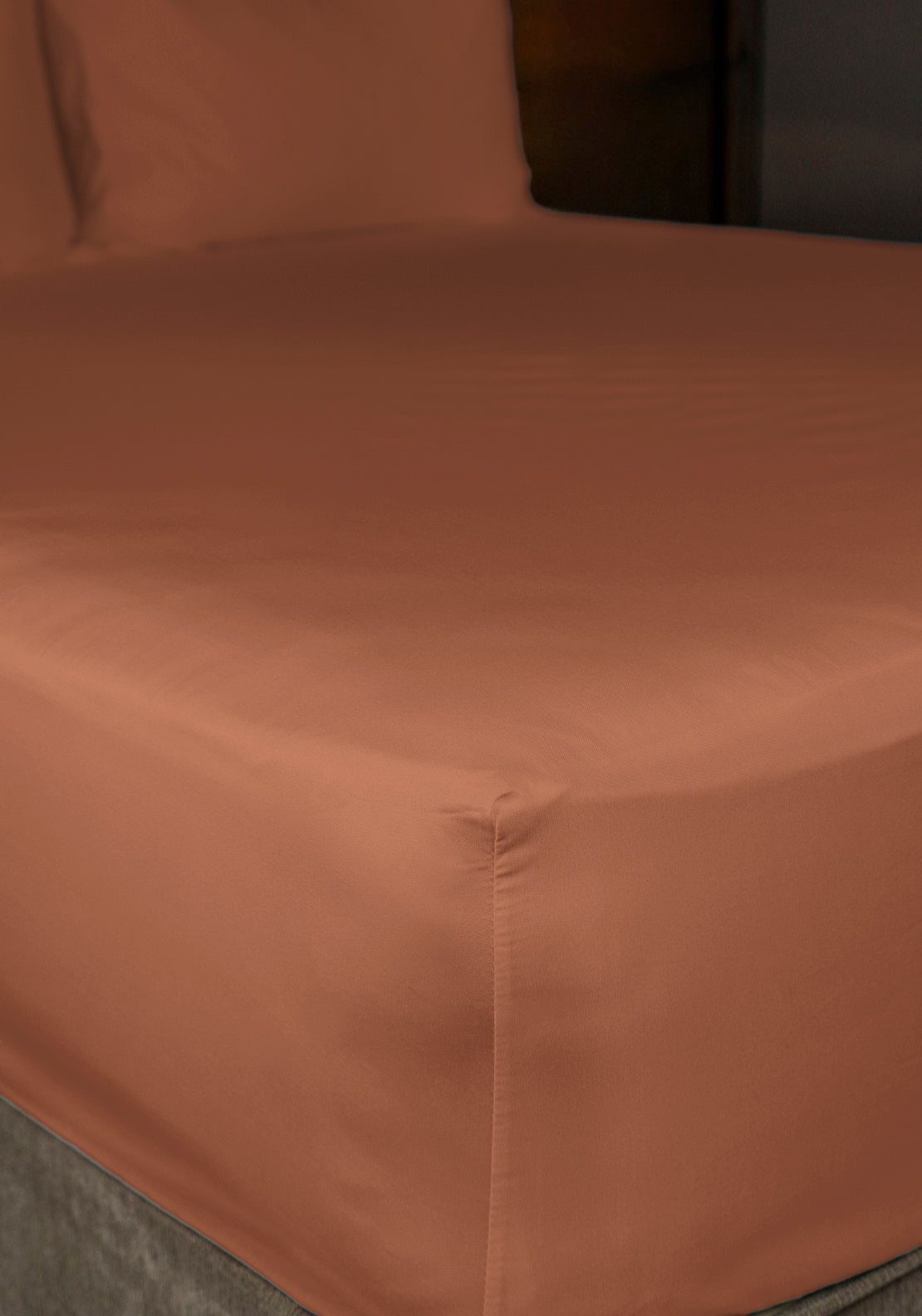 The Home Collection 300 TC Deep Fitted Sheet 35cm - Teracotta 2 Shaws Department Stores
