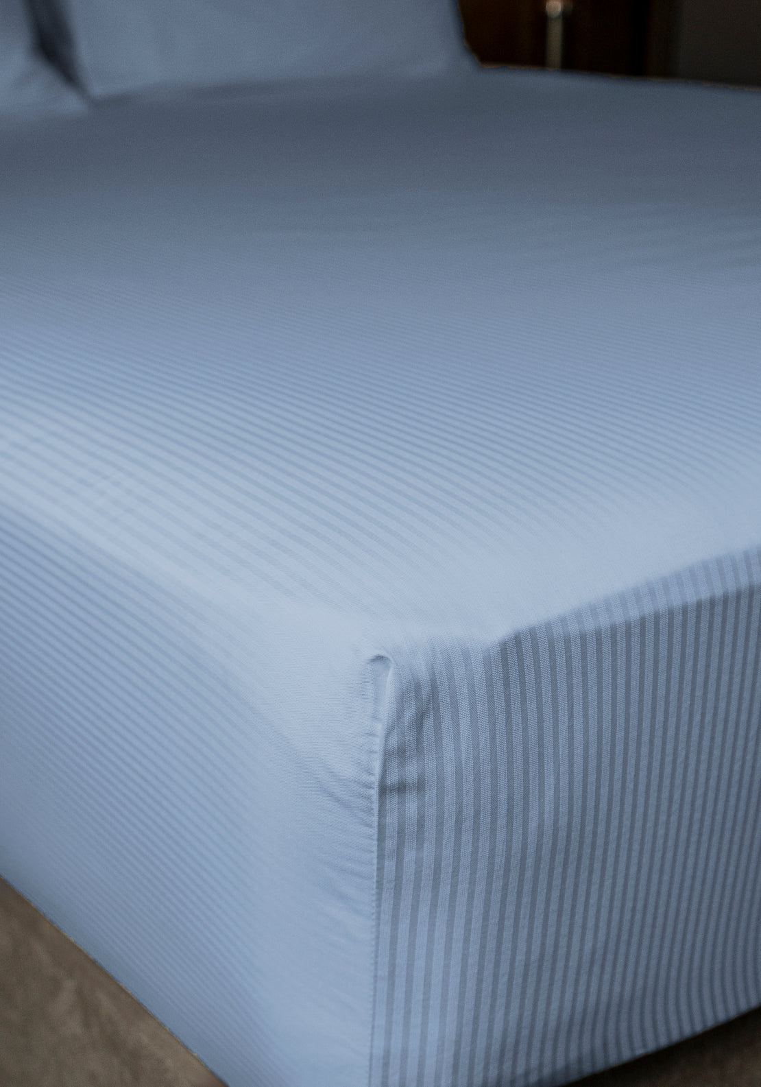 The Home Luxury Collection 300 TC Satin Stripe Fitted Sheet 4 Shaws Department Stores