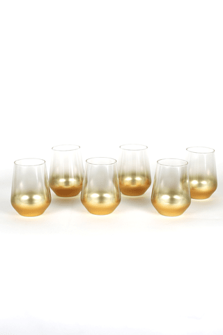 Glow Collection Gold Short Drink Glass 1 Shaws Department Stores