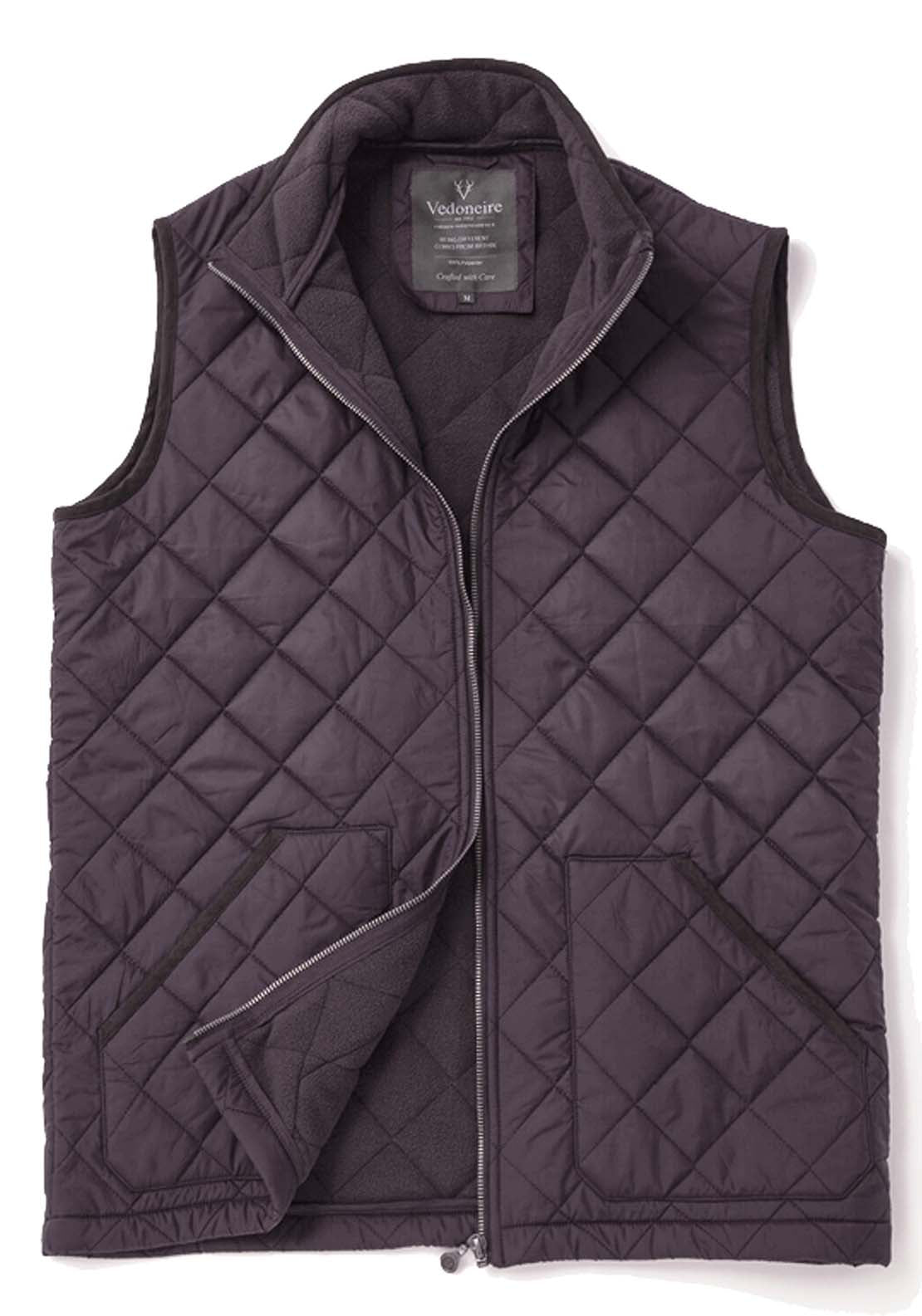 Vedoneire Fleece Lined Quilted Gilet - Purple 1 Shaws Department Stores