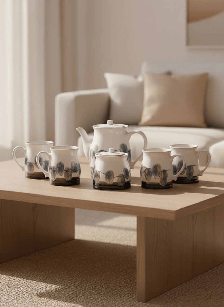 Newgrange Living Pottery Tea Set of 7 1 Shaws Department Stores