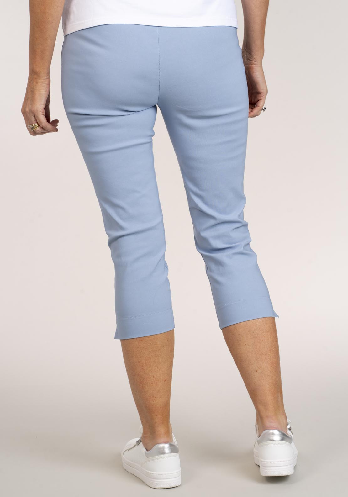 Tea Lane Slim Fit Basic Capri - Blue 5 Shaws Department Stores