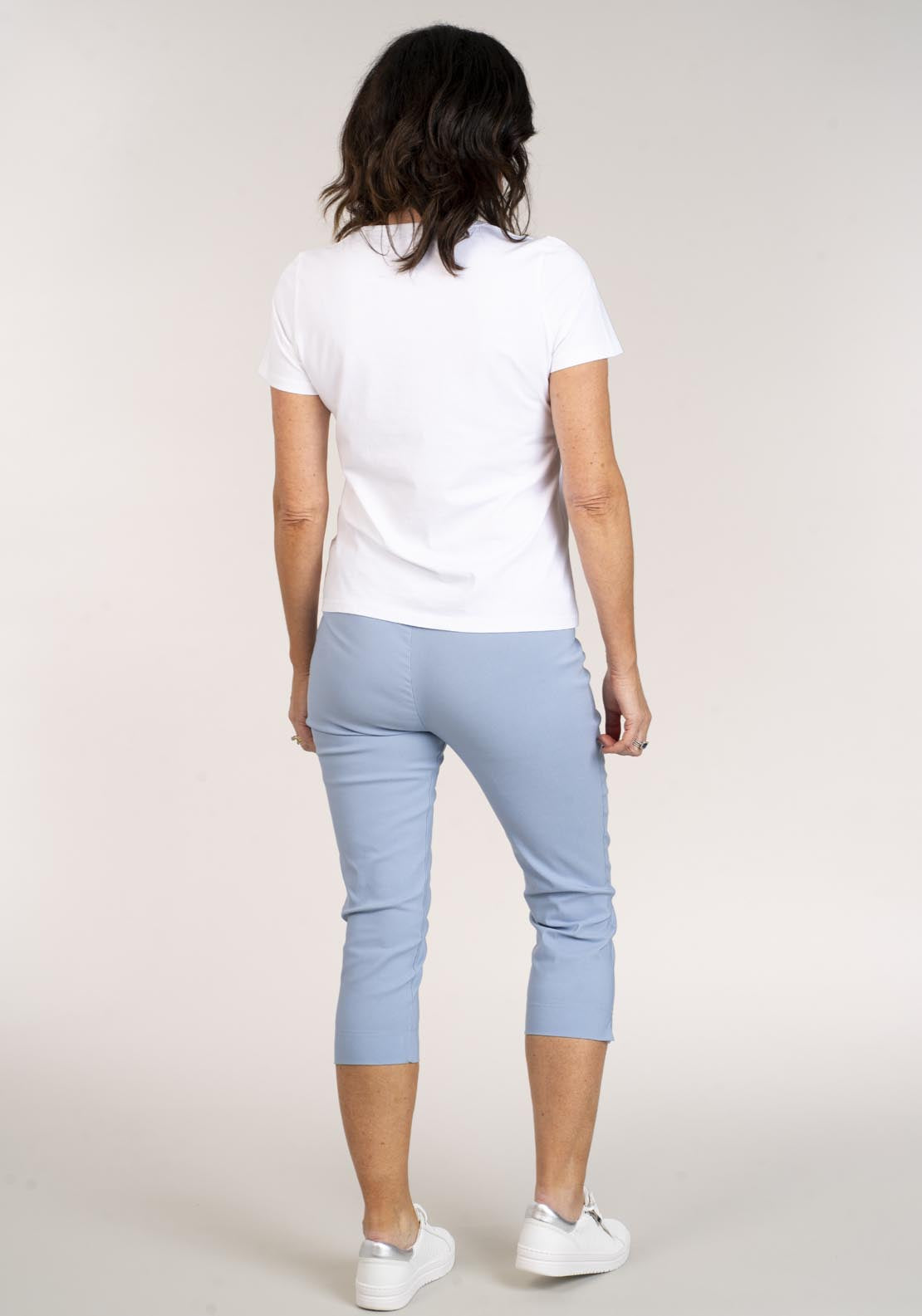 Tea Lane Slim Fit Basic Capri - Blue 3 Shaws Department Stores