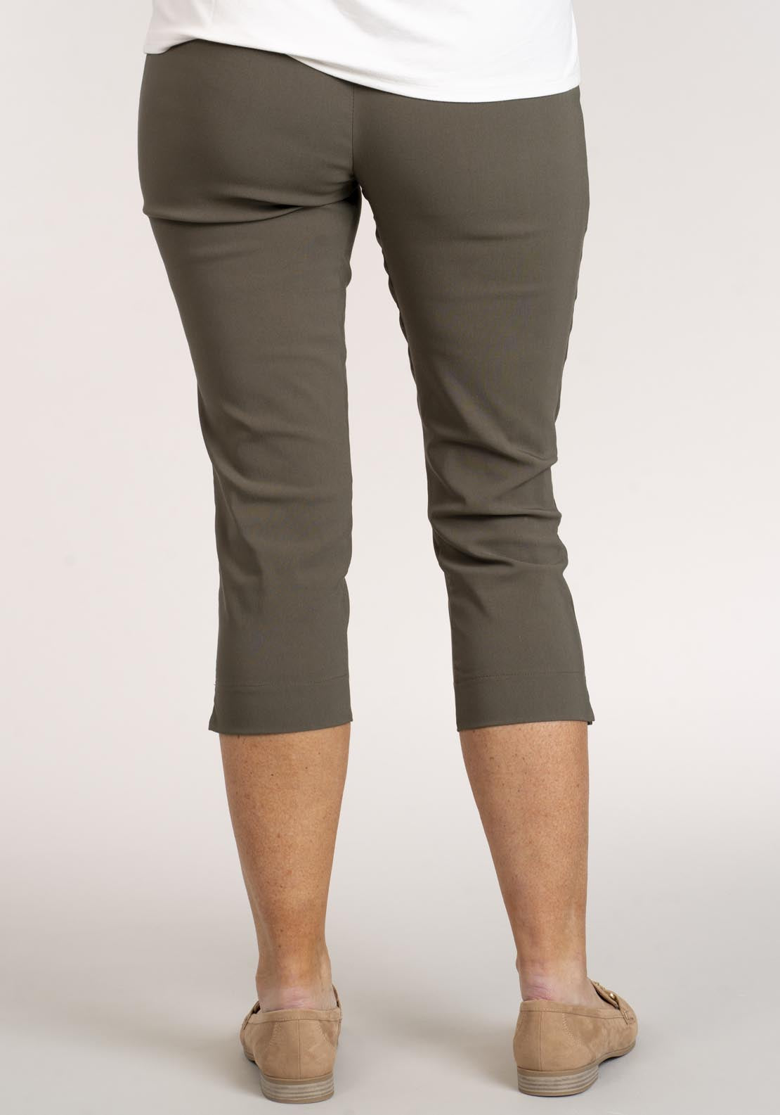 Tea Lane Slim Fit Basic Capri - Green 6 Shaws Department Stores