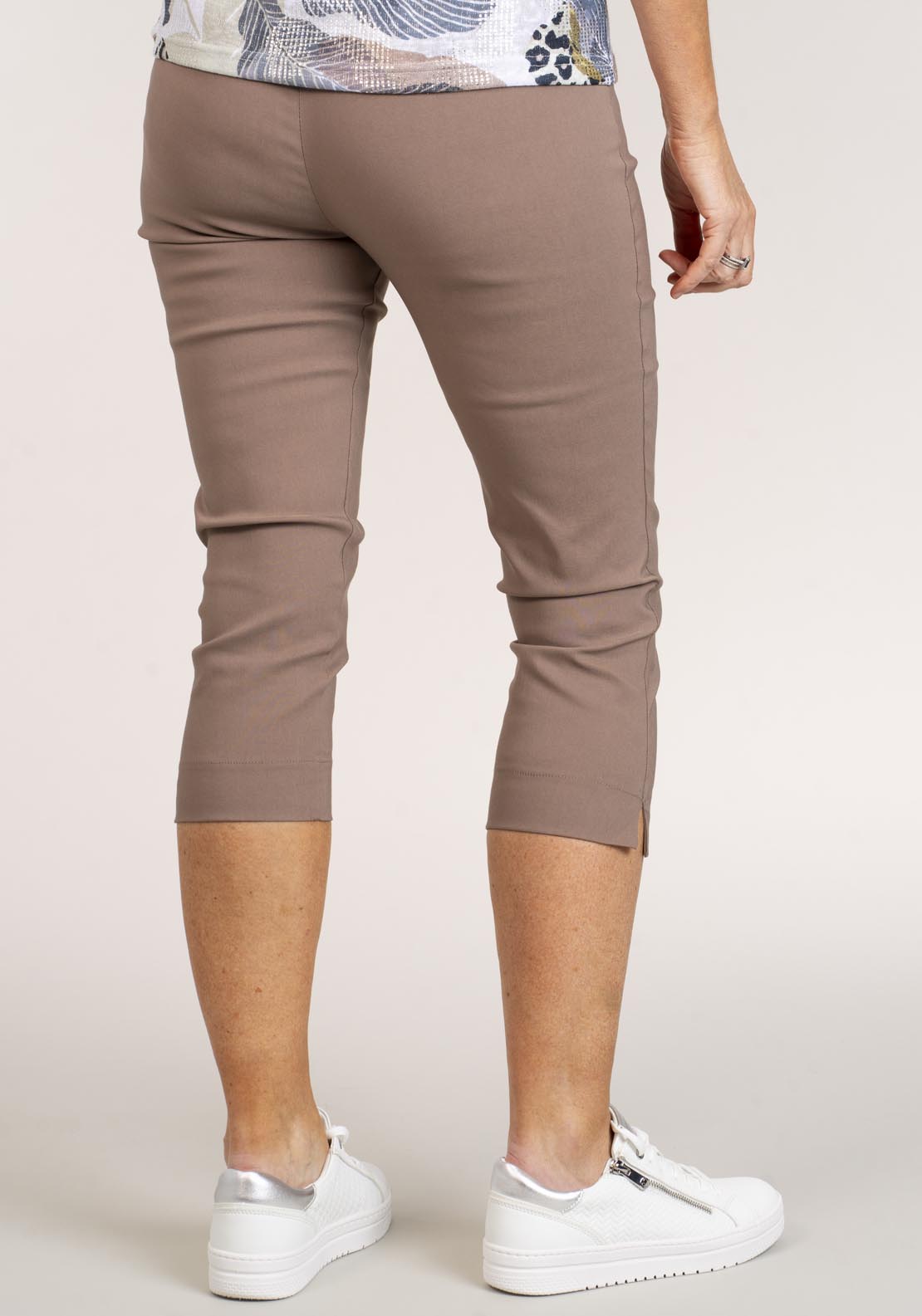 Tea Lane Slim Fit Basic Capri - Mink 4 Shaws Department Stores