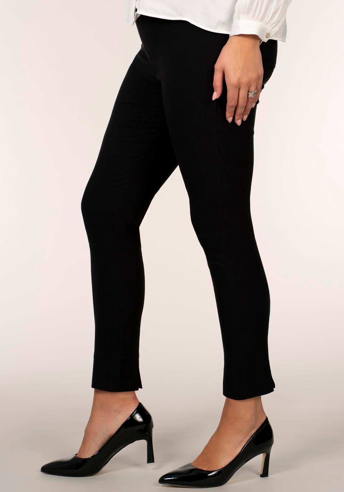Tea Lane Jacquard Benglaine Pant - Black 3 Shaws Department Stores