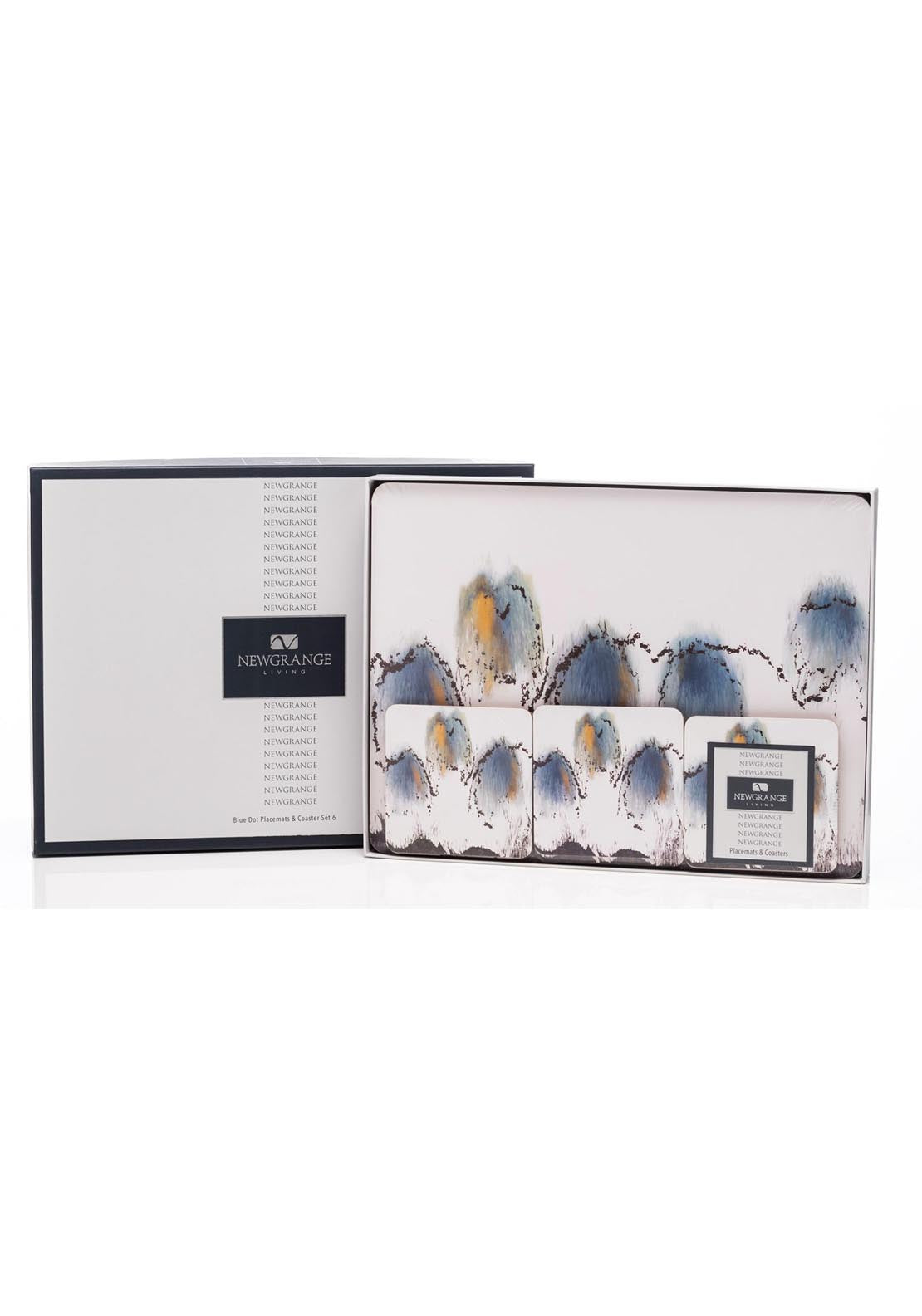 Newgrange Living Blue Dot Placemats & Coasters Set of 6 - Blue / White 1 Shaws Department Stores