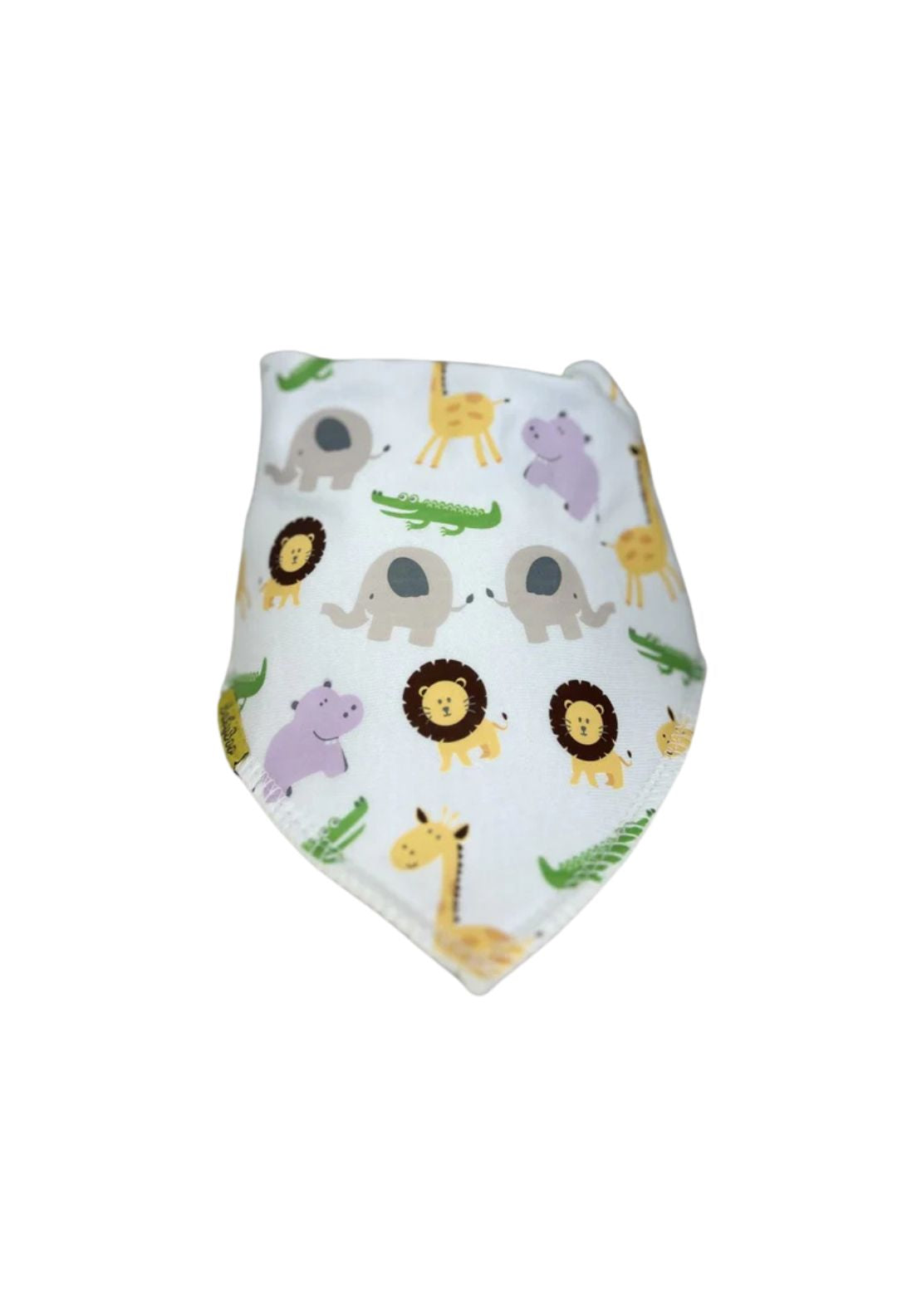 Babyboo In The Jungle Organic Cotton DribbleBoo Bandana Bib - White 1 Shaws Department Stores