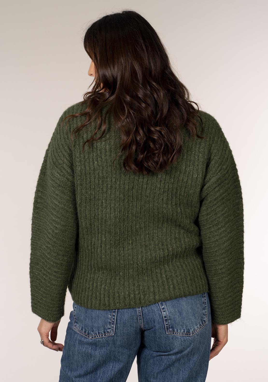 Topshop Kimmie Balloon Sleeve Pullover - Bright Green 2 Shaws Department Stores
