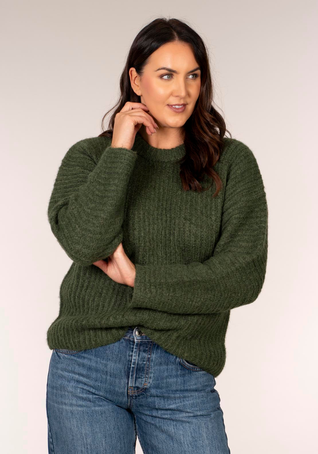 Topshop Kimmie Balloon Sleeve Pullover - Bright Green 4 Shaws Department Stores