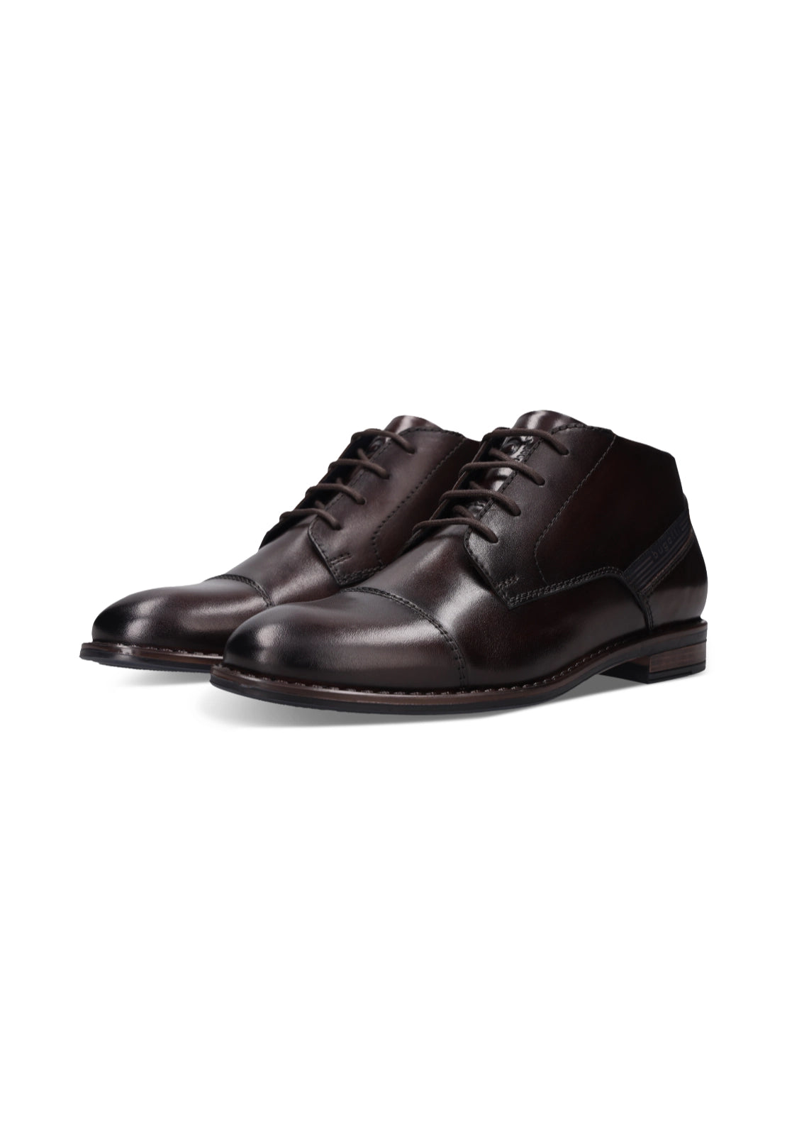 Bugatti High Lace Up Ankle Boots - Dark Brown 4 Shaws Department Stores