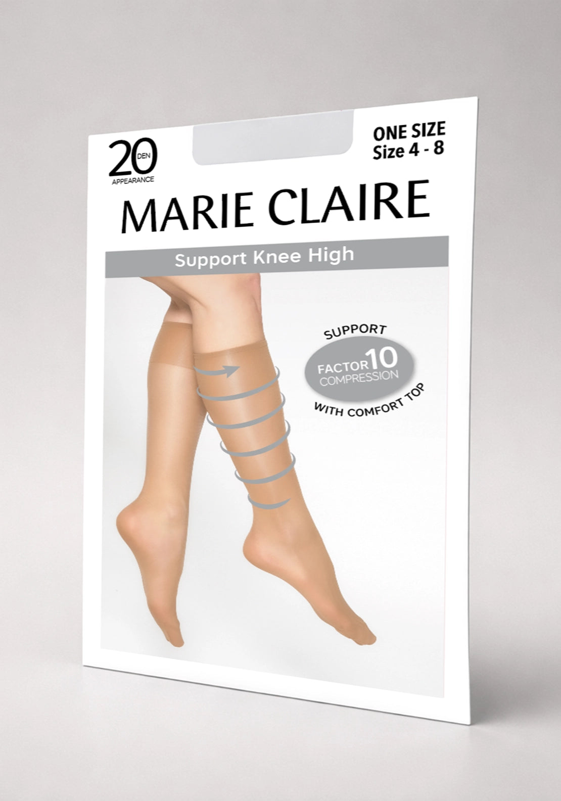 Marie Claire Maire Claire 20 Denier Support Knee High - Black 2 Shaws Department Stores