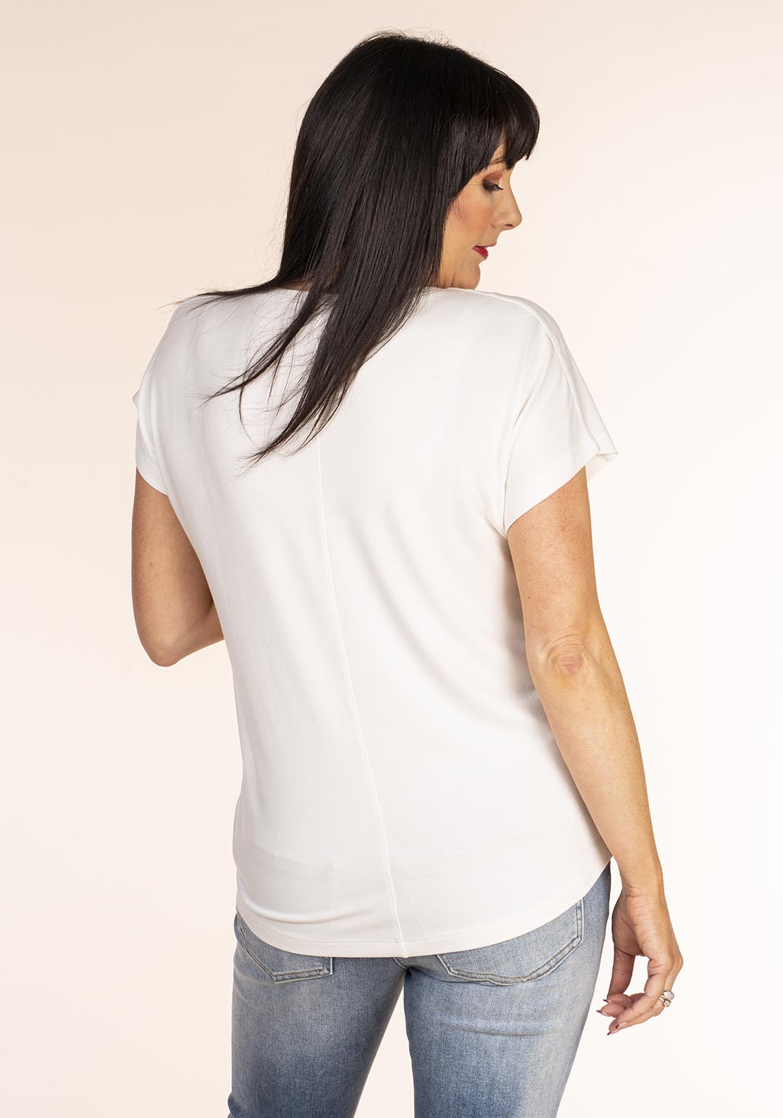 Tea Lane Word Print Top - White 4 Shaws Department Stores