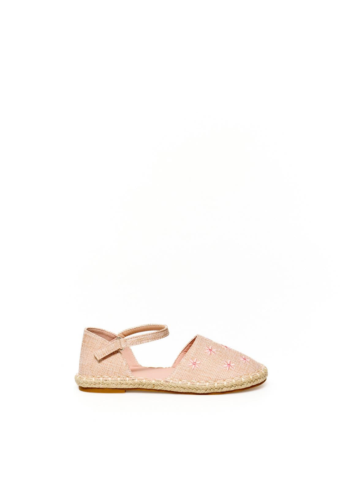 Sfera Embroidered pink espadrille - Pink 1 Shaws Department Stores