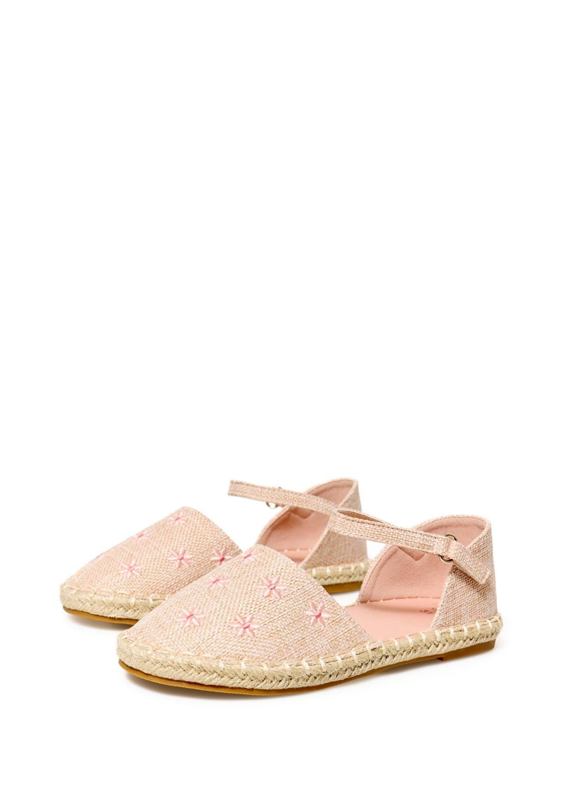 Sfera Embroidered pink espadrille - Pink 2 Shaws Department Stores